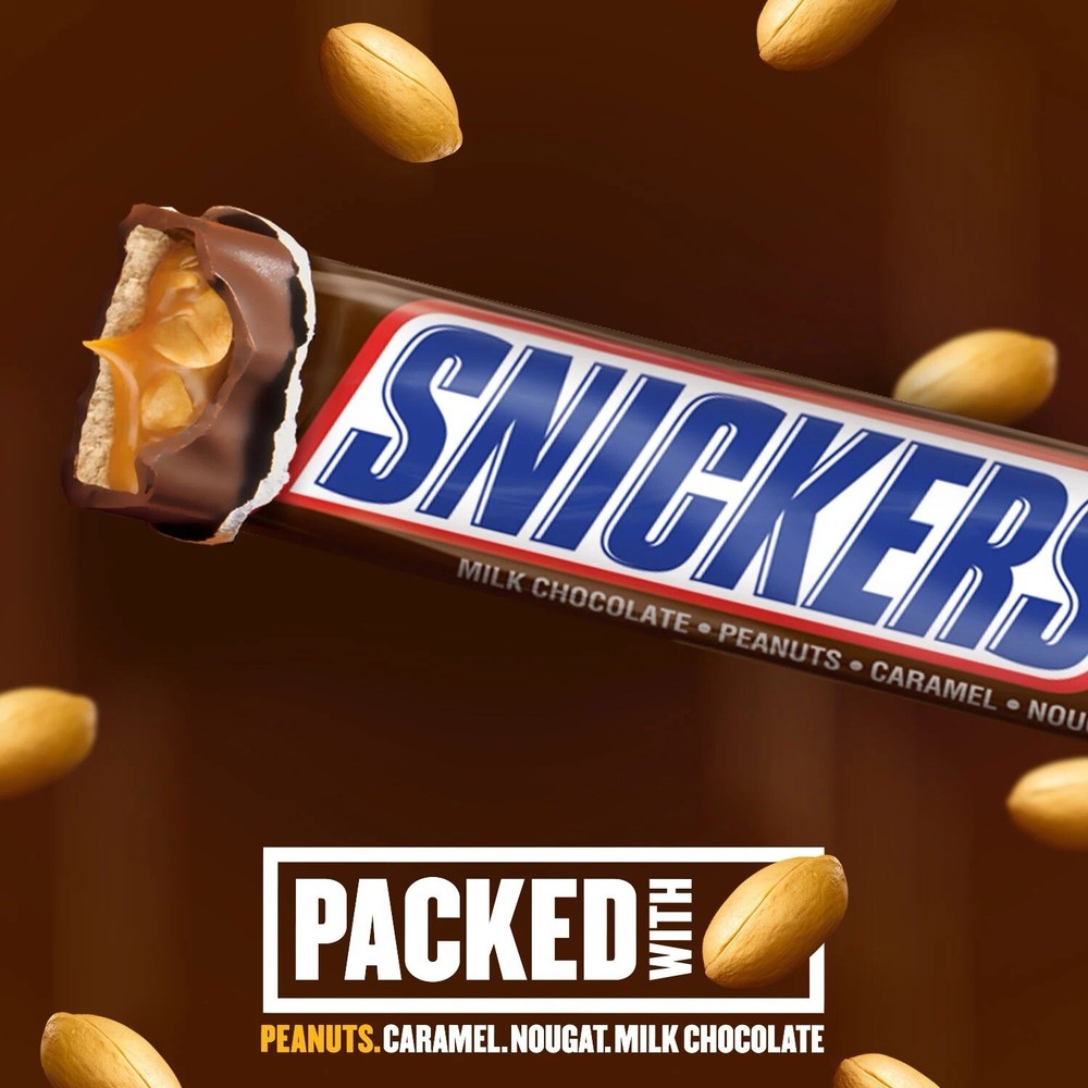Snickers Milk Chocolate Candy Bars, Full Size, 1.86 oz., 24ct