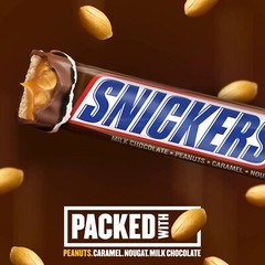Snickers Milk Chocolate Candy Bars, Full Size, 1.86 oz., 24ct