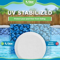 Rx Clear 1″ Inch 99% Trichloro Stabilized Swimming Pool Chlorine Tablets – 5 lbs