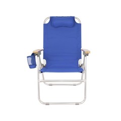 17″ High Seat Beach Chair with Canopy for Adults, Cooler / Storage Pouch, 300 lb