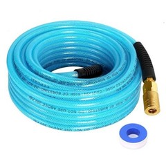 Air Compressor Hose 1/4 Inch x 50 Feet Reinforced Polyurethane (PU) Air 50 FT