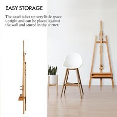 ARTIFY Large Solid Beechwood Painters Easel with Brush Holder for Adults