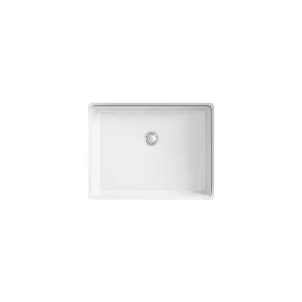 Verticyl 19.75 In. Undermount Rectangular Bathroom Sink with Overflow Drain in W
