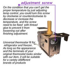Fridge Freezer Thermostat Refrigerator Cold Temperature Control Universal WPF-20