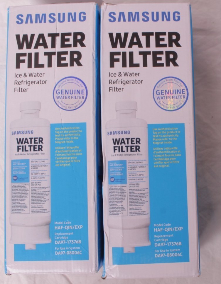NEW 2-pack Genuine Samsung DA97-17376B HAF-QIN/EXP refrigerator water filter