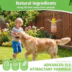 18 Pack Fly Traps Outdoor, Reusable Fly Catcher Bottles with Hanging Flies Tr…