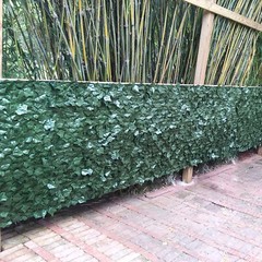 39/58in Artificial Faux Ivy Leaf Privacy Fence Screen Roll Home Yard Decor Hedge