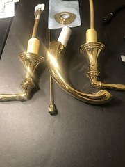 KOHLER 394-4-PB DEVONSHIRE WIDE SPREAD BATHROOM SINK FAUCET POLISHED BRASS
