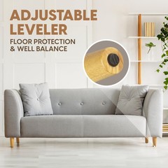 Yes4All 6 Inches Round Natural Solid Wood Furniture 6 inch,