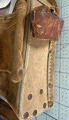 GARDLINE S-123R Tool belt carpenter Leather holder AS SHOWN, SEE REMARKS