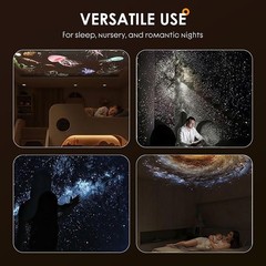 Starry Sky Aurora Galaxy Projector Night Light HD 360° Rotating LED Mood Lamp