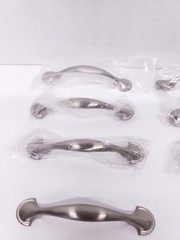 14 Liberty 3″ Hole Span Satin Nickel Silver 1/2 Round Drawer Pulls & Screws