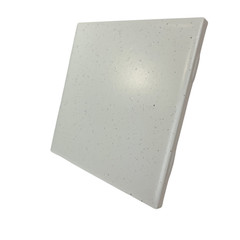 Freckled 4.25 in Ceramic Tile Specs Dots Subway Square Vintage Off White Matte