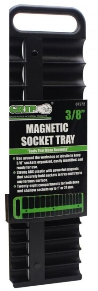 3/8″ Inch Magnetic Socket Tray Holder 28 compartments for both deep and shallow