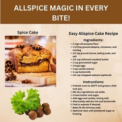 Organic Whole Allspice Berries-USDA Organic- Kosher-Gluten-Free- Pimenta Dioica