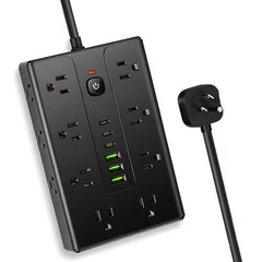 Power Strip Surge Protector with 16 Outlets 3 USB A and 3 USB C Ports Flat Plug