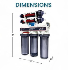 LiquaGen 6 Stage Deluxe 150 GPD RO/DI System with TDS & Gauge