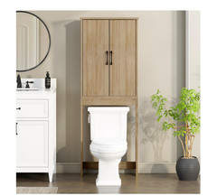 Ardent Over Toilet Storage Cabinet Euro Oak Bathroom Space Saver