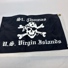 Flappin’ Flags Pirate Black St Thomas Flag 10 X 15.5 in with grommets 2 Sided