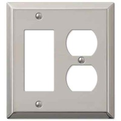 Electrical Switchplate Outlet Cover Century Brushed Nickel Single Double Triple