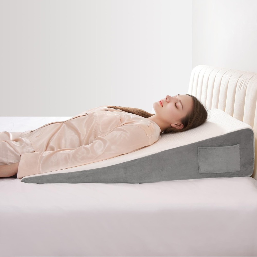 34″ Extra-Long Wedge Pillow, Back & Arm Support, Bed Wedge Pillow for Sleepin