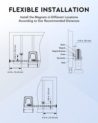 CO-Z Round Magnetic Limit Switches Nylon Gate Magnets for Sliding Gate Opener