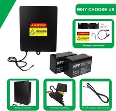 2025 New Upgraded Steel Battery Box with 2 Batteries Kit(12V 7AH lead-acid)