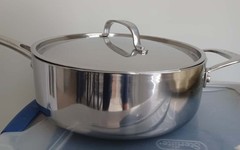 New Bergner Tri-Ply Stainless Steel Fry Pan / Sauté Pan (Braiser) with Lid