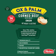 Ox & Palm corned Beef onion Flavored 11.5 oz can……