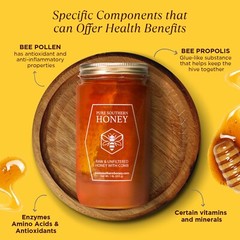 Raw & Unfiltered Honey with Comb 1lb. by Pure Southern Honey, New 2023 Crop