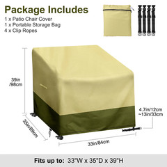 Heavy Duty Outdoor Sofa Cover, Waterproof Lawn Patio Furniture Chair Protector