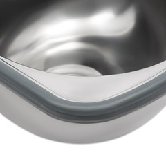 Stainless Steel Small Wall Mount Corner Bathroom Sink With Overflow Triangle