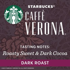 6 Pk Starbucks Caffe Verona Dark Roast Whole Bean Coffee 12 oz SEE DESCRIPTION