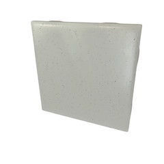 Freckled 4.25 in Ceramic Tile Specs Dots Subway Square Vintage Off White Matte