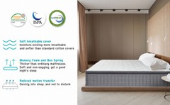 12″/14″ Twin Full Queen King Size Mattress Hybrid Foam Pocket Coils Bed In a Box