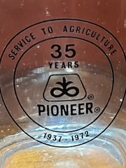 Pioneer Seed Company Drinking Glass set of 4 Used 35 Years 1937 – 1972