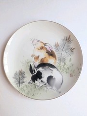 Fukagawa Seiji Japan Zodiac Porcelain Dinner Plates SET 9 Arita Yaki 10.25″