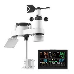 Uimoso 7-in-1 Wireless Weather Station 7.5” Display and Indoor-Outdoor Sensor