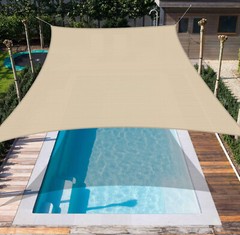 Rectangle Sun Shade Sail Canopy Shelter Shade Mesh Cover Patio Yard Pool Outdoor