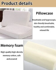 Thai Natural Latex Pillow Standard Size,Removable Breathable Cover, Medium Firm
