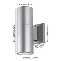 JONATHAN Y Duo Metal/Glass Cylinder Minimalist Integrated 4.25-in W 2 -Light