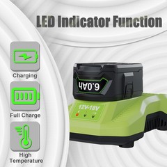 8Ah Replace Battery For RYOBI 18V Li-Lon Battery Charger Set P108 P102 P107