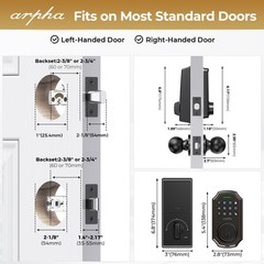 ARPHA Keyless Smart Door Lock Entry Keypad Deadbolt Anti-Peeping Auto Lock D180