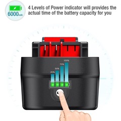 2 Pack 18V 3.0Ah For Black and Decker HPB18 18 Volt Battery HPB18-OPE 244760-00A