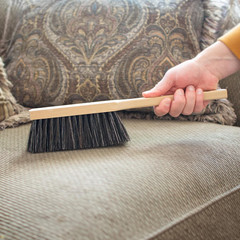 14.2″ Hand Broom Soft Bristles Cleaning Brush, Dusting Brush with Wooden Handle,