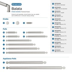 Balata 8-13/16 inch 224mm Center-to-Center Polished Nickel Cabinet Pull BP376…