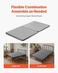 VEVOR Twin Size Bunkie Board 1.5 in Bed Board Slats with 200D Oxford Cloth 2 Pcs