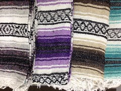 Genuine Falsa Mexican Blanket Hand Woven Serape Throw Yoga Mat Made in Mexico