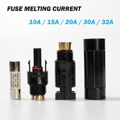 10A 15A 20A 30A 32A in-line Fuse Holder with Fuse Solar PV Connector 1~10 Pieces