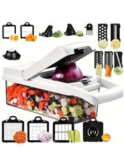15-In-1 Vegetable Fruit Chopper Cutter Food Onion Veggie Dicer Slicer Kitchen